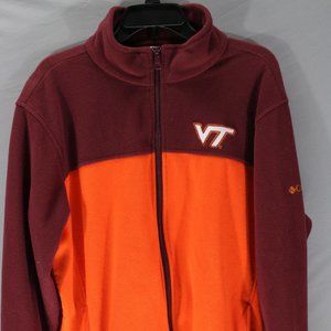 Columbia Virginia Tech University Jacket Zip Up Polyester Size XL